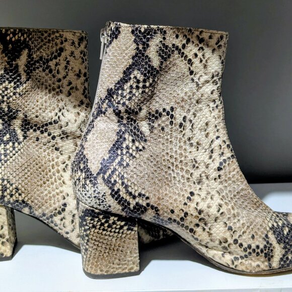 Free People Moonlight Snake Leather Boots  Size 40.5 / 9.5 - Picture 5 of 6